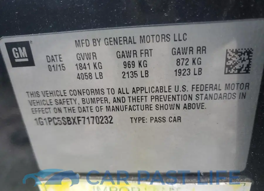1G1PC5SBXF7170232# 12