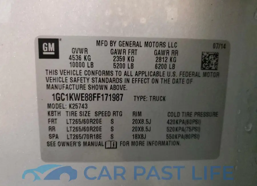 1GC1KWE88FF171987# 13