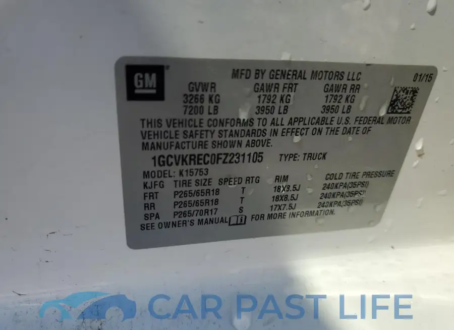 1GCVKREC0FZ231105# 13