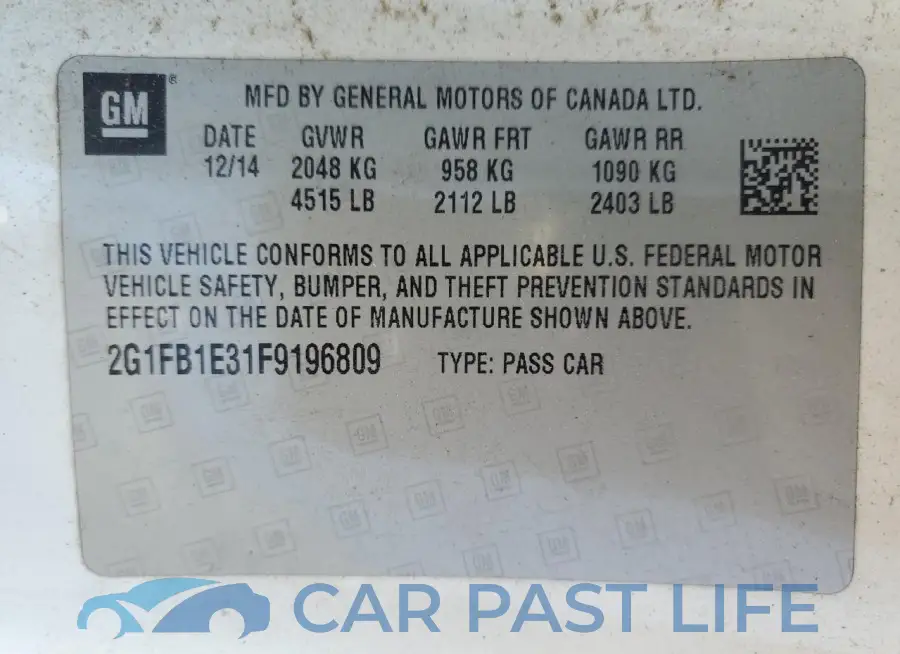 2G1FB1E31F9196809# 12
