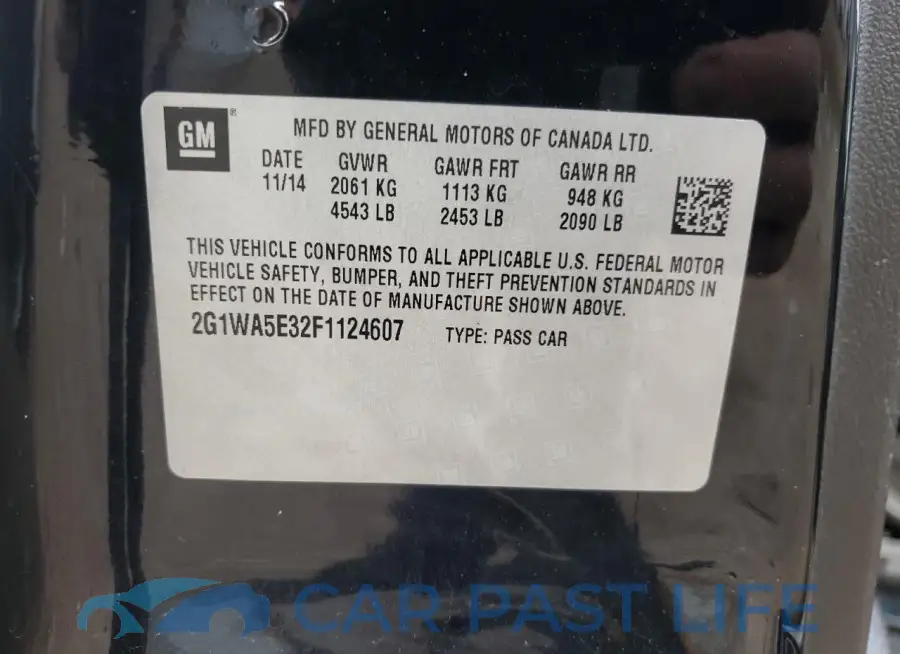 2G1WA5E32F1124607# 12