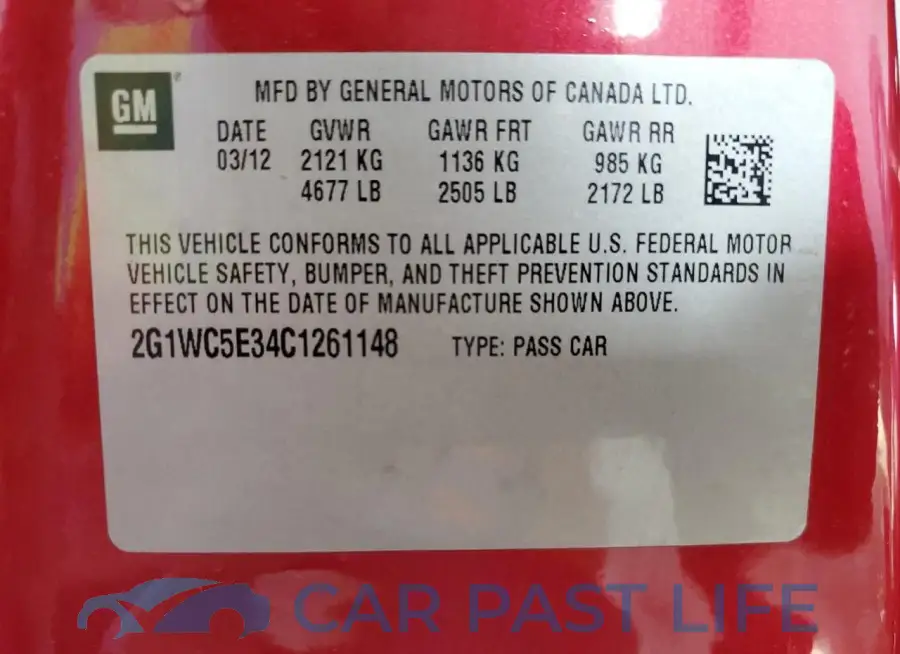 2G1WB5E30F1144853# 12