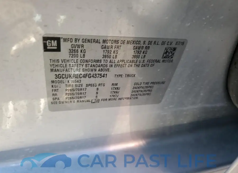 3GCUKREC4FG437541# 12