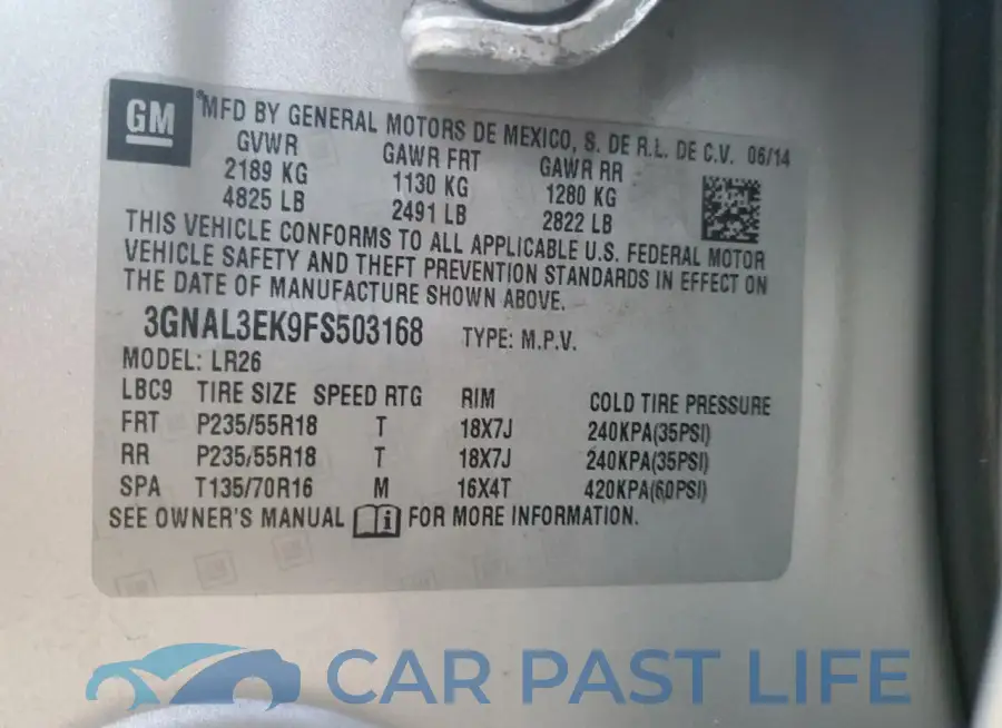 3GNAL3EK9FS503168# 12