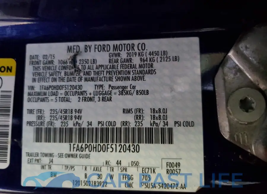 1FA6P0HD0F5120430# 12