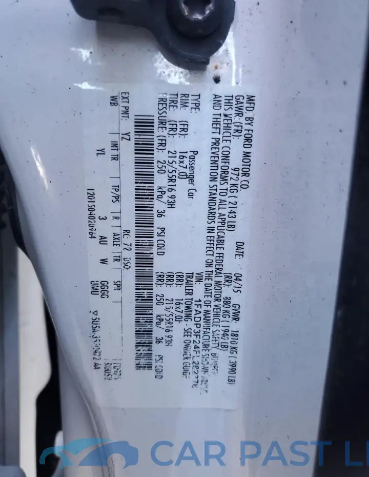 1FADP3F24FL282776# 12