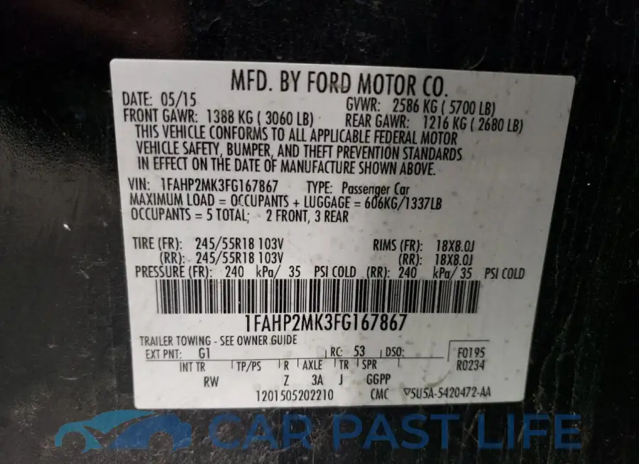 1FAHP2MK3FG167867# 13
