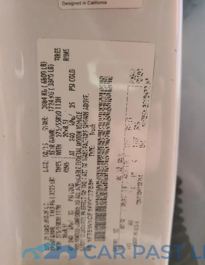 1FTEW1CF1FFC37886# 12