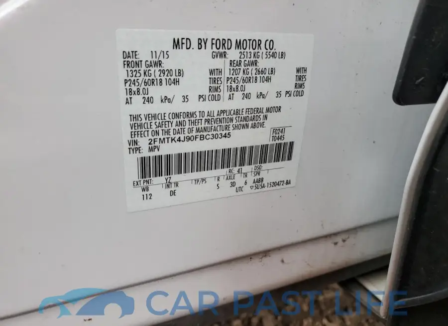 2FMTK4J90FBC30345# 12