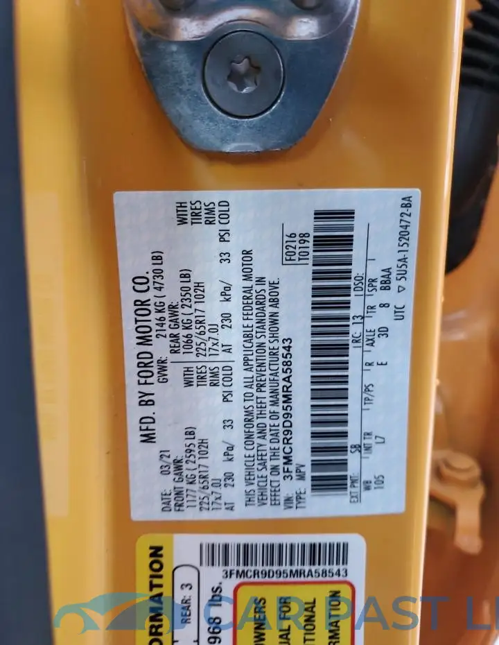 3FMCR9D95MRA58543# 12