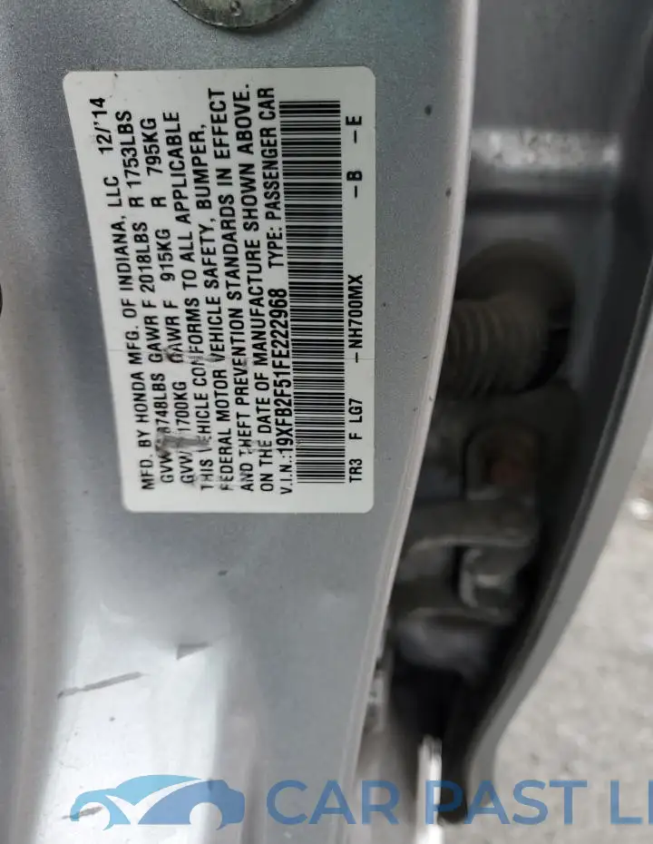 19XFB2F51FE222968# 12