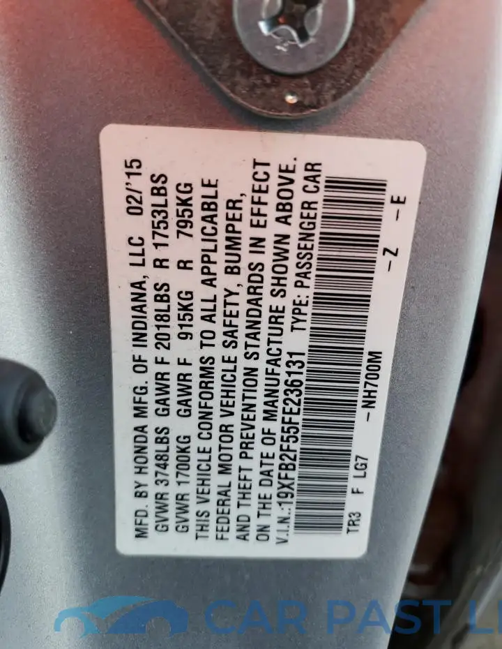 19XFB2F55FE236131# 12