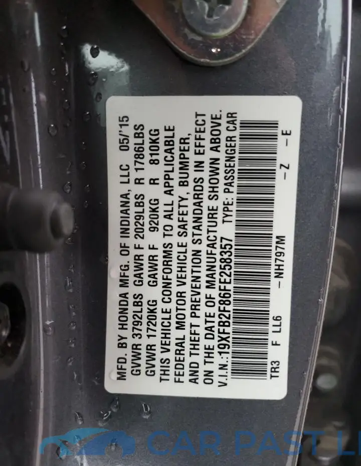 19XFB2F86FE258357# 12