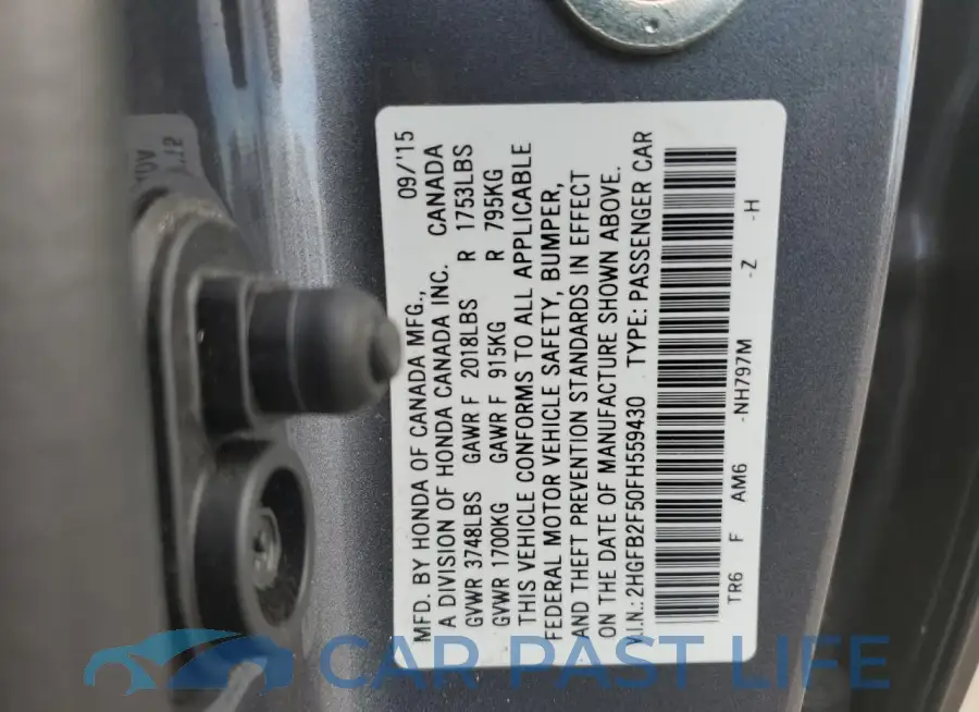 2HGFB2F50FH559430# 12