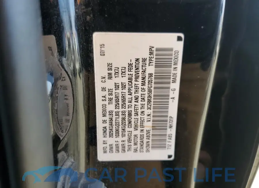 3CZRM3H58FG705768# 12