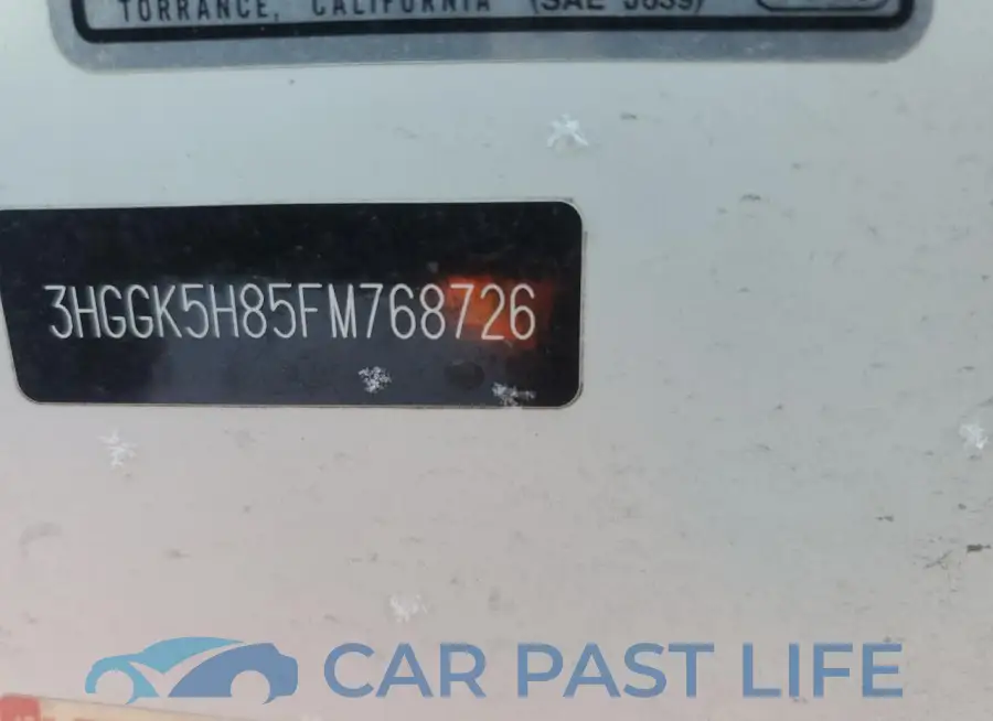 3HGGK5H85FM768726# 12