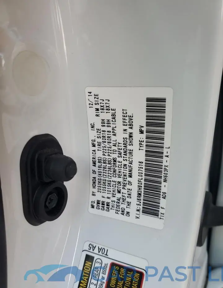 5J6RM3H90FL007516# 13