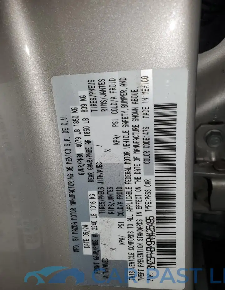 3MZBPABM9RM426495# 12