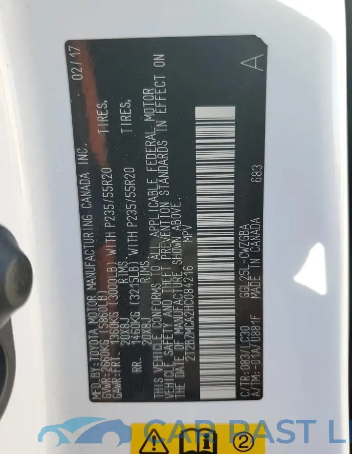 2T2BZMCA2HC084216# 14