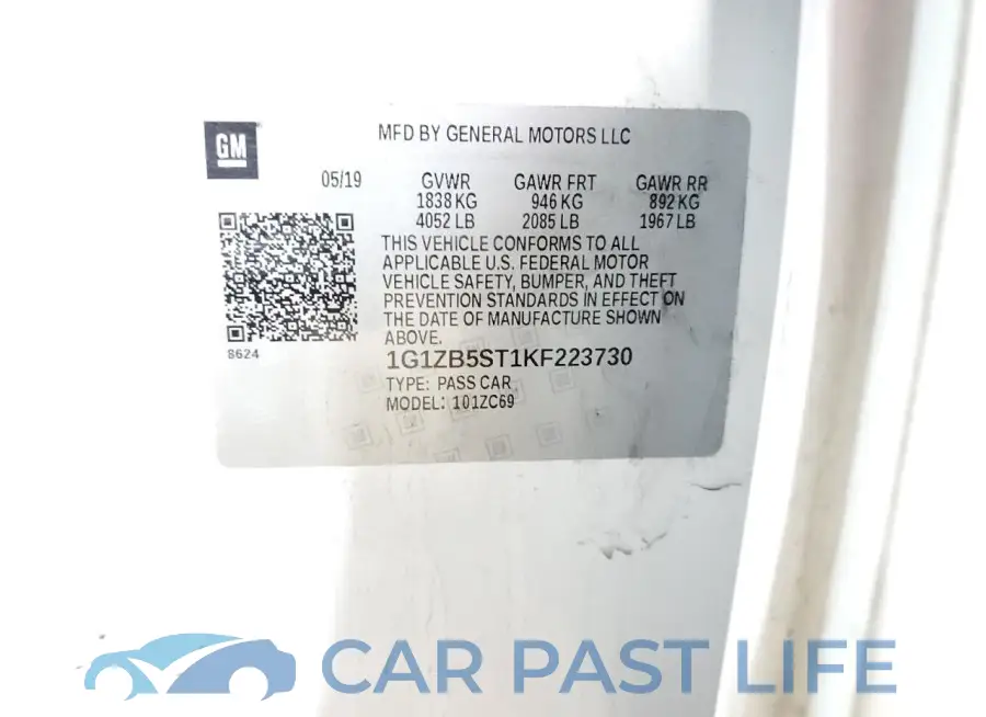 1G1ZB5ST1KF223730# 13