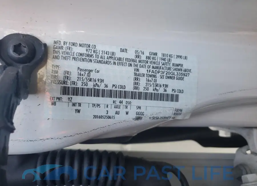 1FADP3F20GL335927# 12