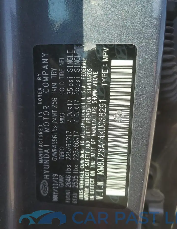 KM8J23A44KU038291# 13