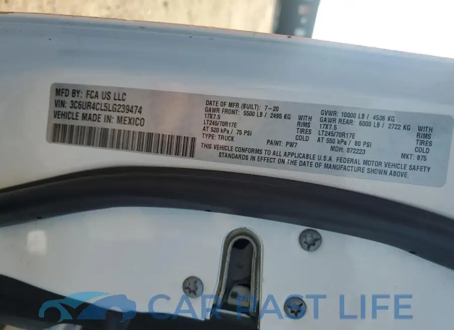 3C6UR4CL5LG239474# 12