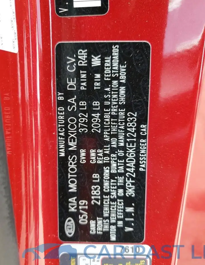3KPF24AD6KE124832# 13