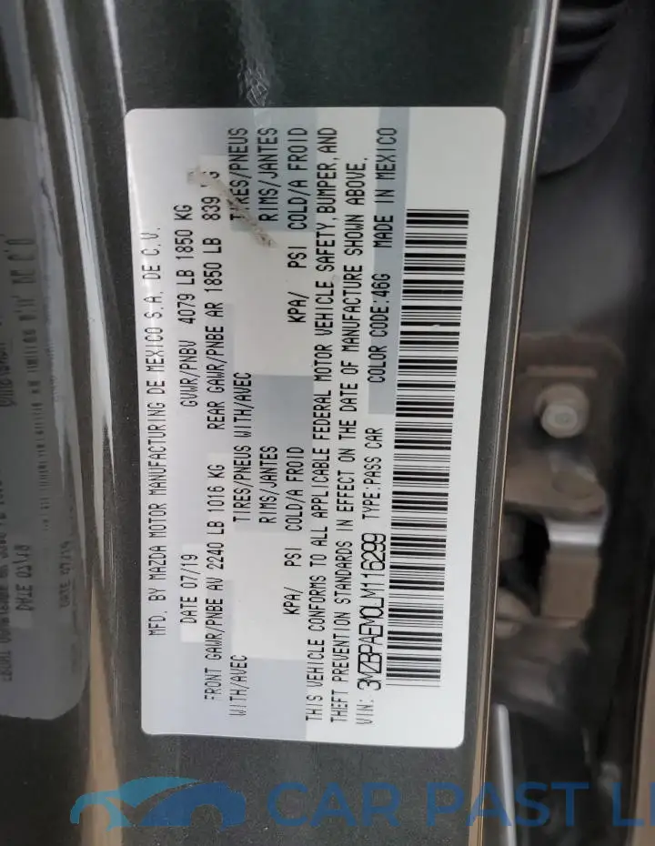 3MZBPAEM0LM116299# 13