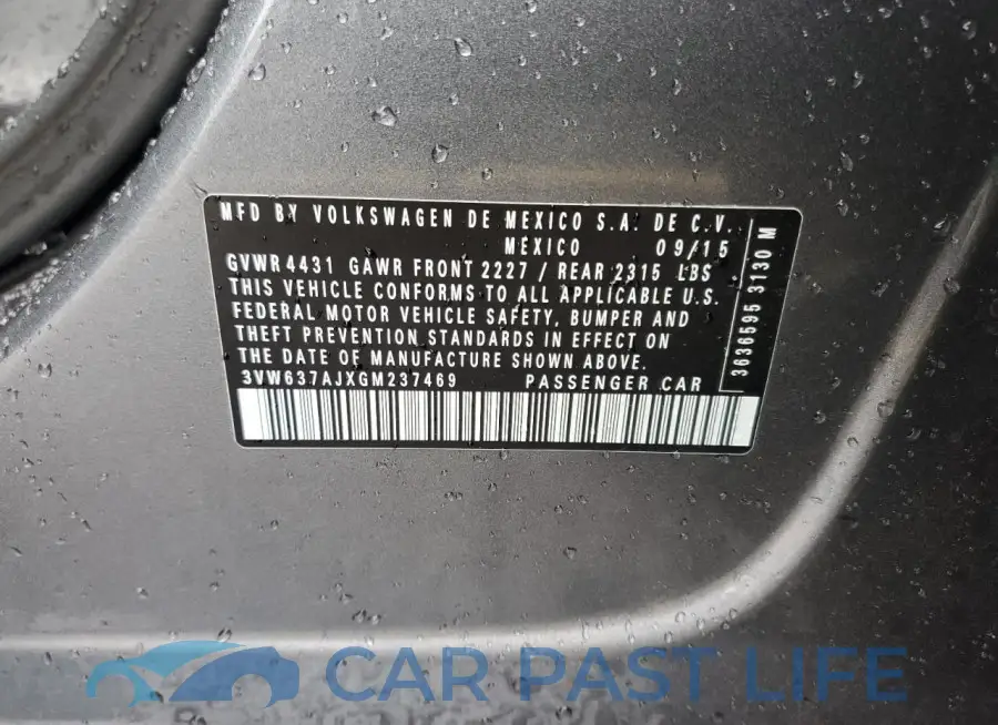 3VW637AJXGM237469# 12