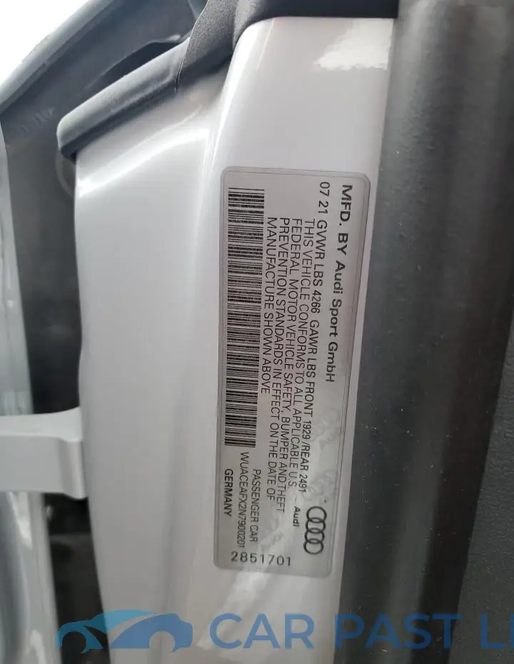 WUACEAFX2N7900201# 12