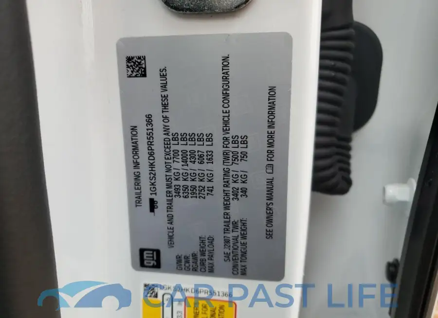 1GKS2HKD6PR551366# 13