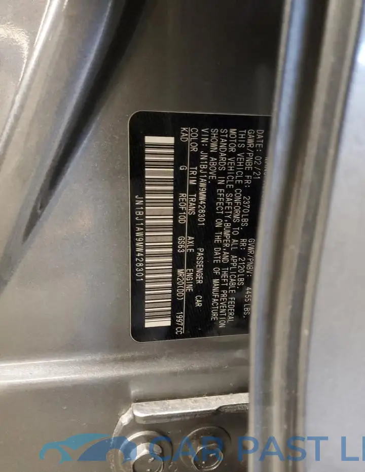 JN1BJ1AW9MW428301# 13