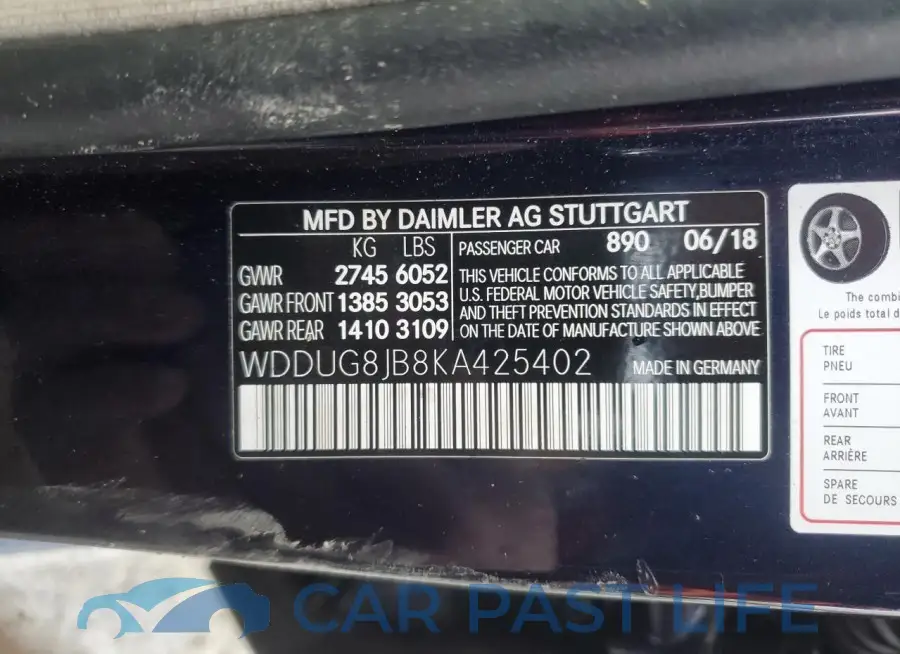 WDDUG8JB8KA425402# 12