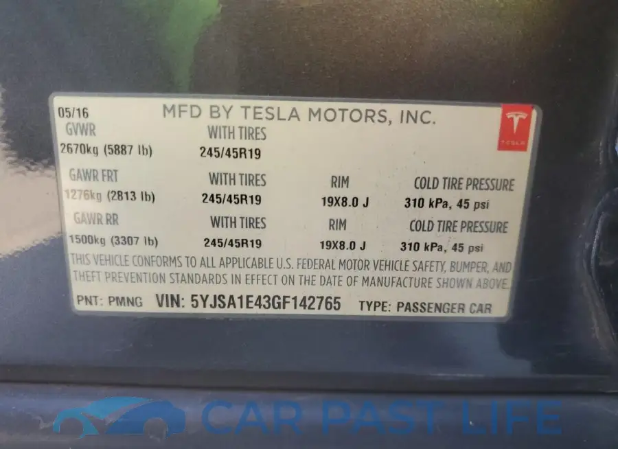 5YJSA1E43GF142765# 12