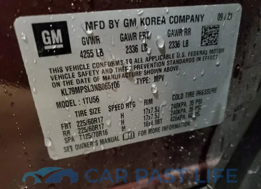 KL79MPSL3NB065106# 13