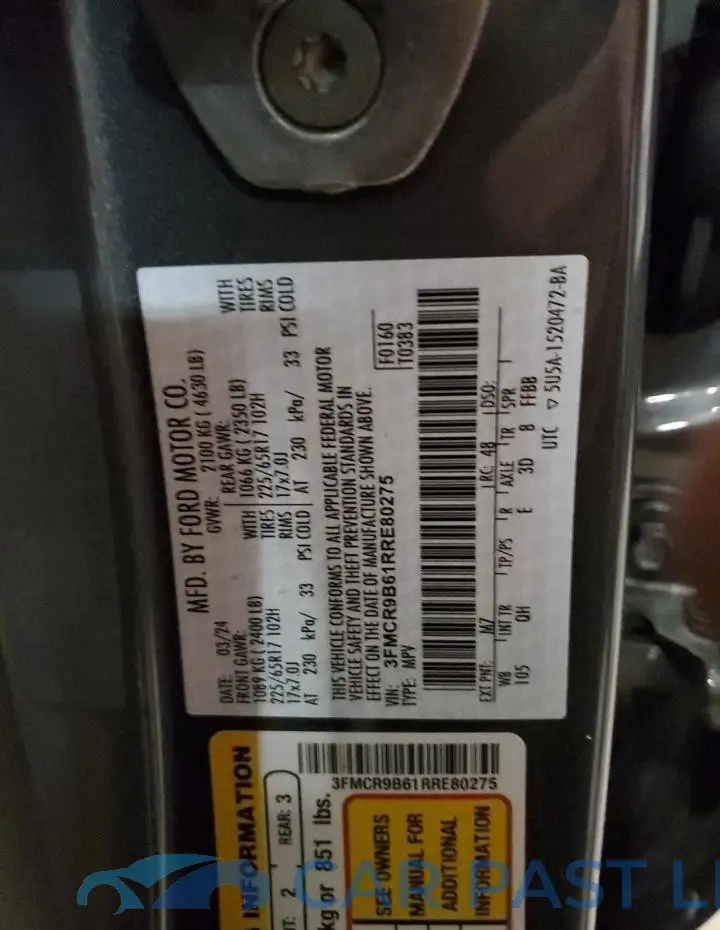 3FMCR9B61RRE80275# 13