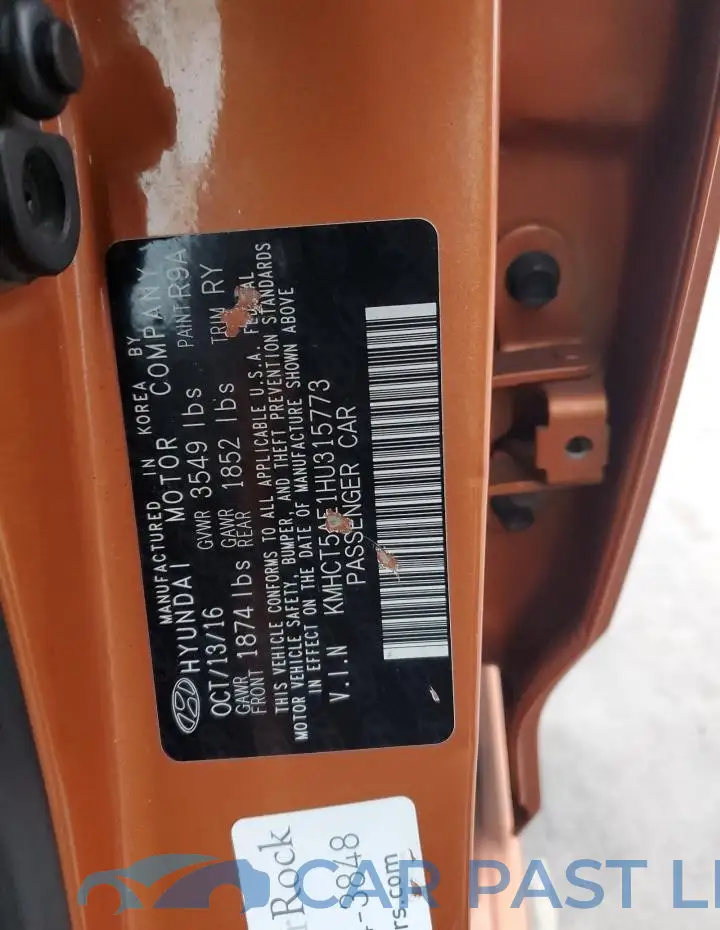 KMHCT5AE1HU315773# 12