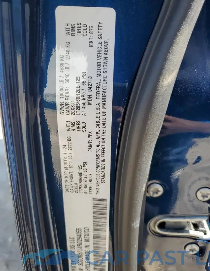 3C6UR5FL4RG294055# 12