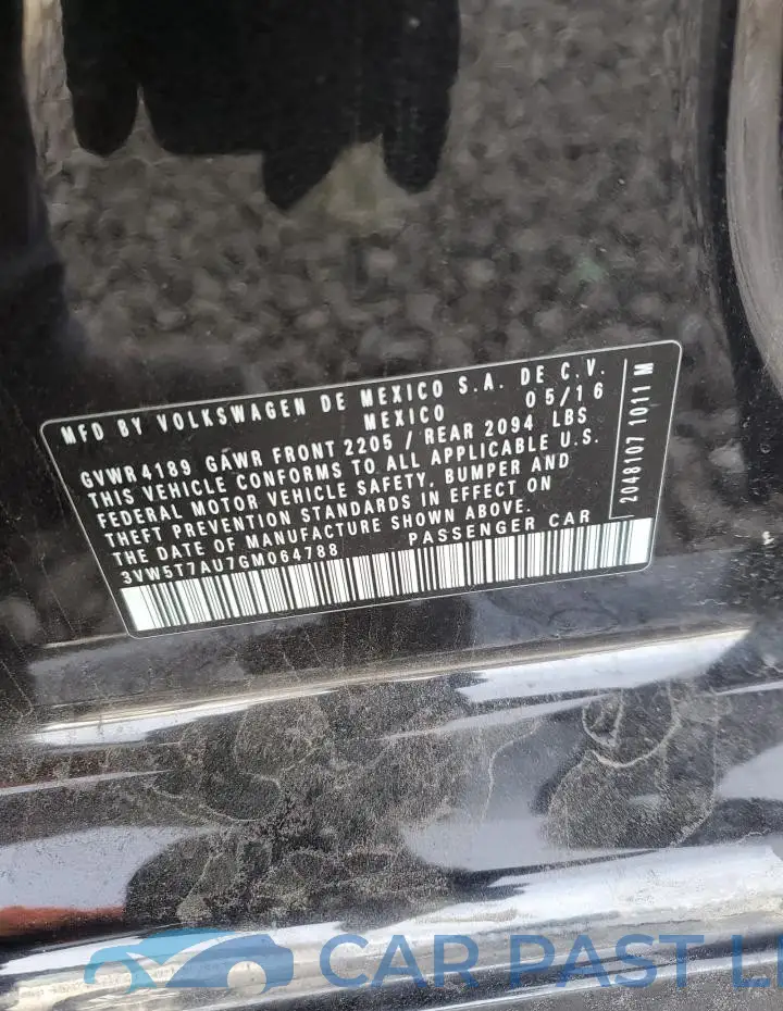 3VW5T7AU7GM064788# 12