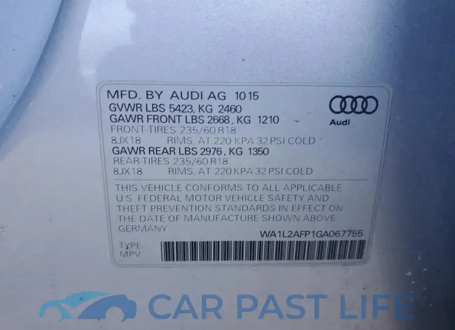 WA1L2AFP1GA067755# 13