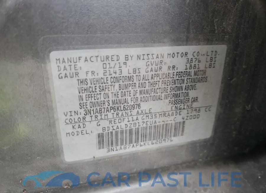3N1AB7AP6KL620976# 12