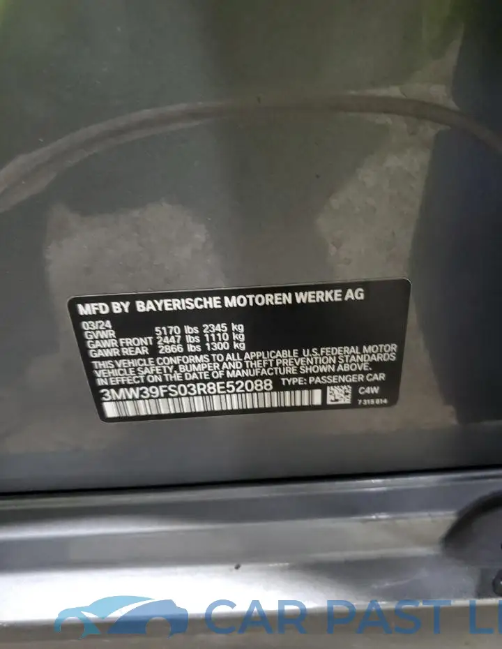 3MW39FS03R8E52088# 12