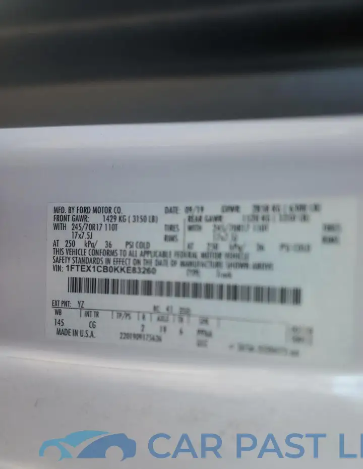 1FTEX1CB0KKE83260# 12