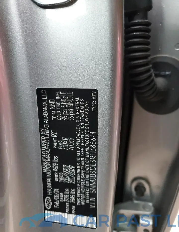 5NMJB3DE3RH386674# 12
