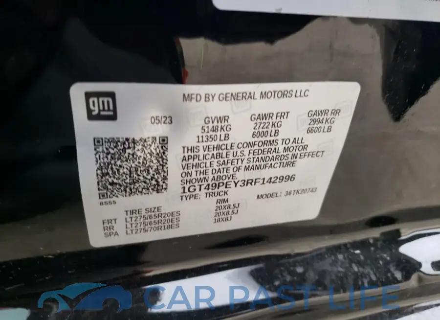 1GT49PEY3RF142996# 12