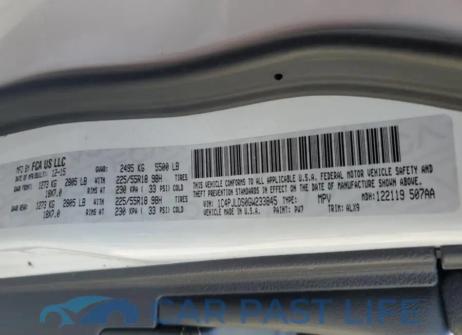 1C4PJLDS0GW233845# 12