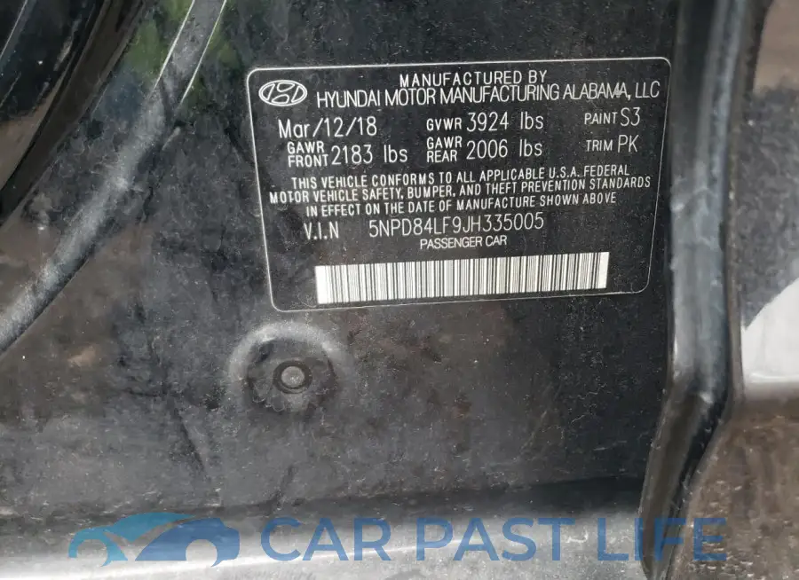 5NPD84LF9JH335005# 12