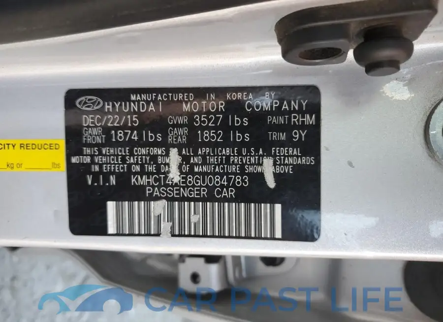 KMHCT4AE8GU084783# 12