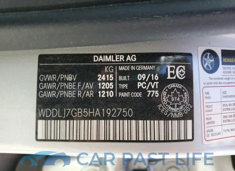 WDDLJ7GB5HA192750# 12